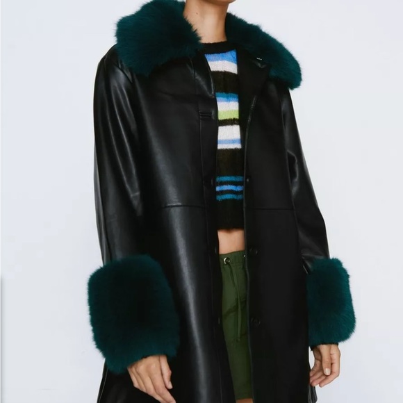 Nasty gal fur collar jacket - Picture 3 of 4